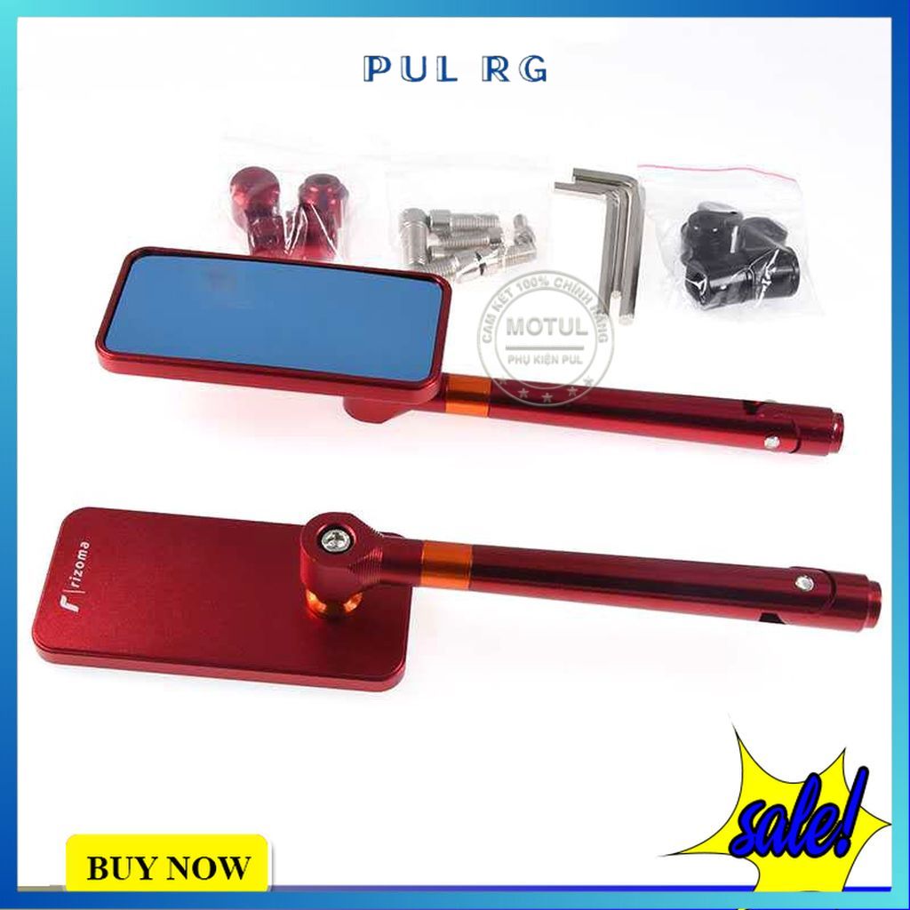Gương chiếu hậu xe máy rizoma loại 1 - màu đỏ