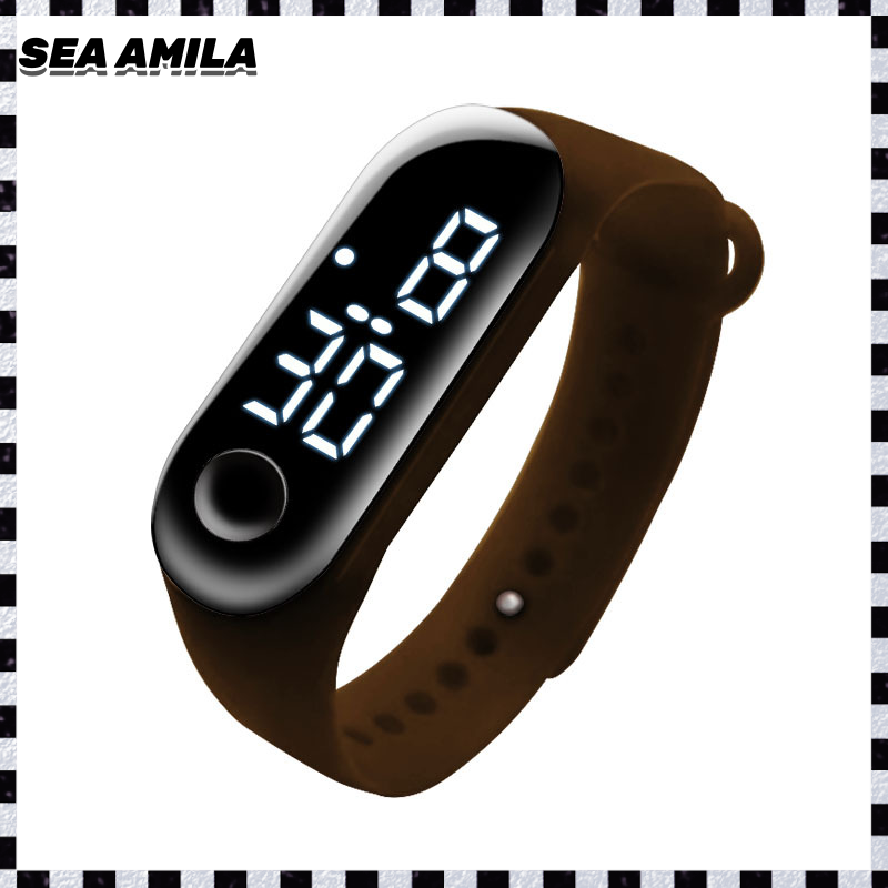 SEA AMILA   Đồng hồ thể thao LED cảm ứng chống nước, màn hình số dành cho cặp đôi