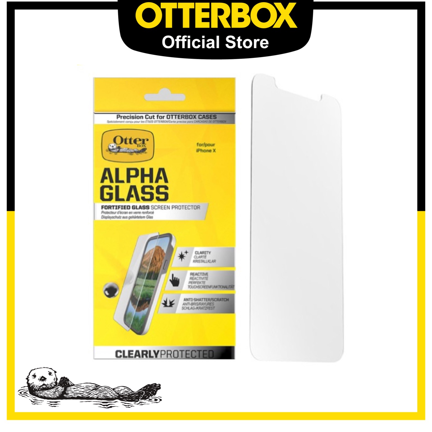 otterbox alpha glass series screen protector for iphone 11