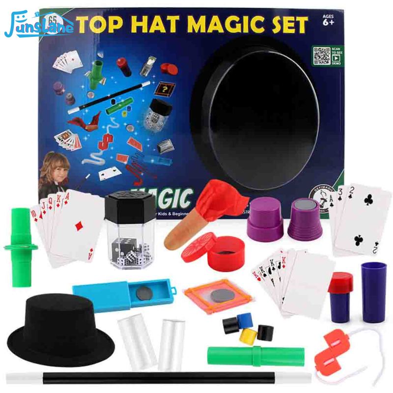 FunsLane Magic Kit Magic Tricks Games Toy For Girls Boys Magician Pretend