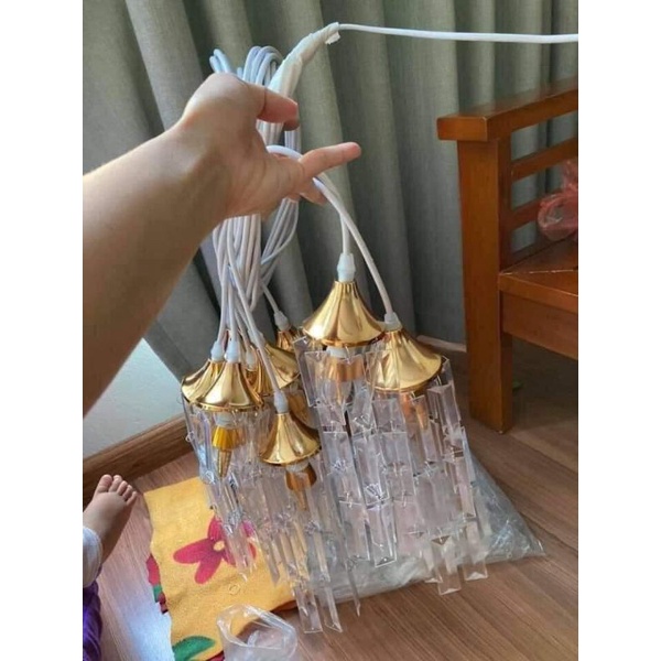 Bộ 10 Đèn Thả Chuông Pha Lê Sang Trọng Siêu Sáng