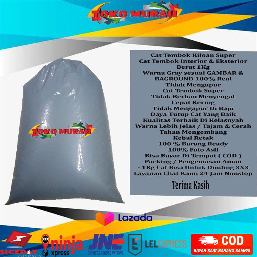 Cat Tembok 1 Kg / cet rumah tembok bagus 5kg / cat kiloan / cat tembok