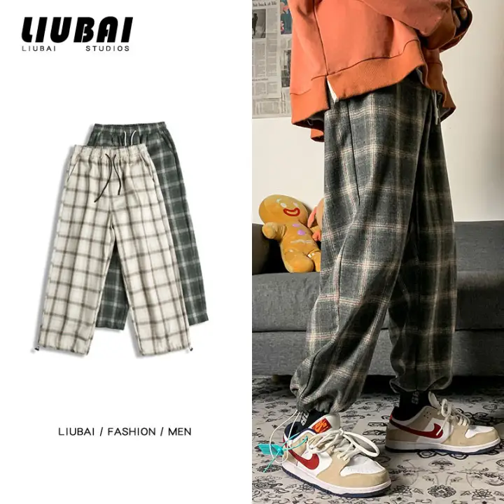 cropped plaid pants mens