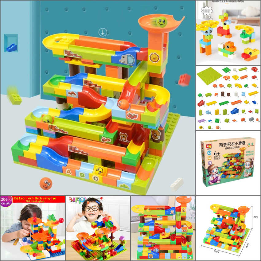 Jigsaw Puzzle game 206 piece – The Slide for Dropping Balls – Rasing Creative Mind - Awsome Gift for Kids