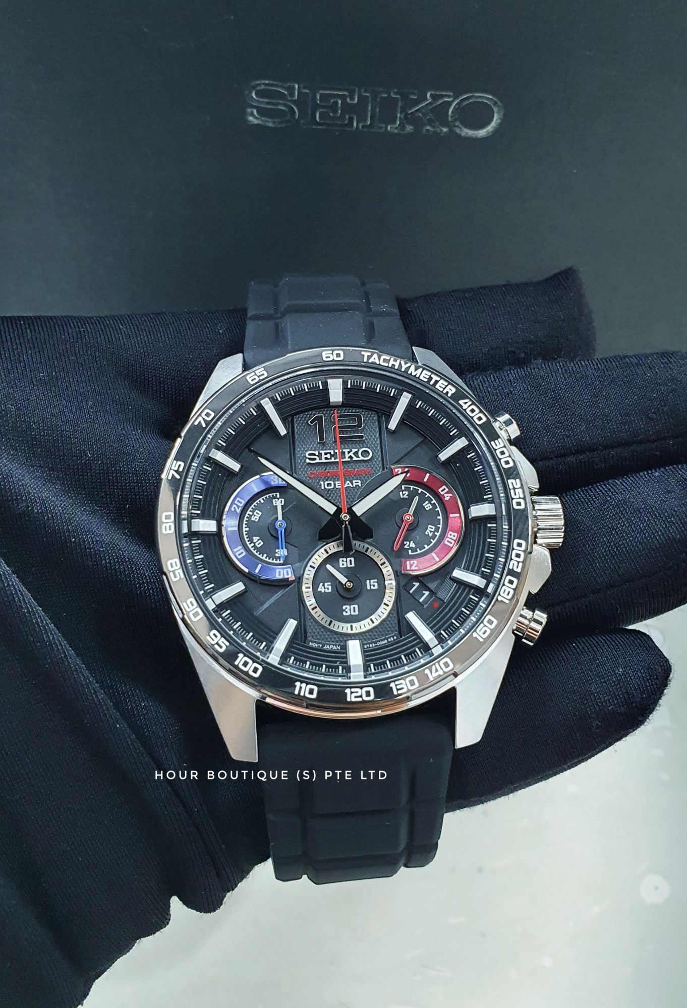 Brand New Seiko Red Blue Index Quartz Chronograph Mens Watch SSB347P1 |  Lazada Singapore