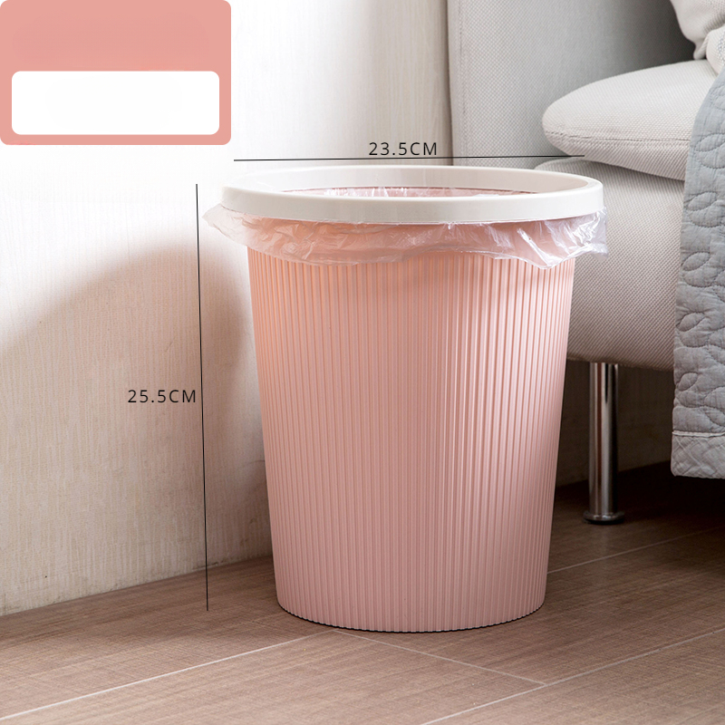 Homenhome Household Large-capacity Trash Can with Pressure Circle Creative Kitchen Debris Waste Paper Storage Basket
