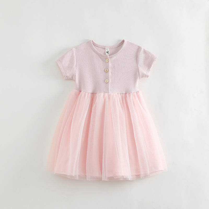 Dress Kids Girl Summer New Fashion Mesh Princess Dress Middle and Small Children