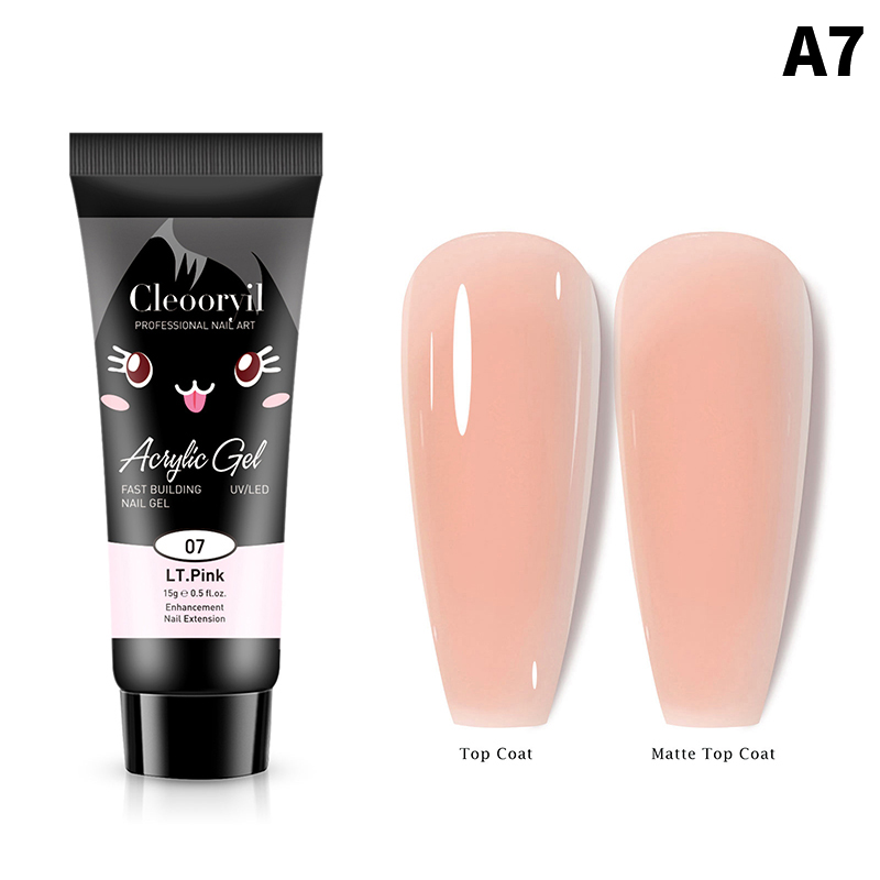 【Flash sale】 15ML Multicolor Poly Nail Polish Gel Extension Glue Professional Semi Permanent Resin Art Nail Glue.