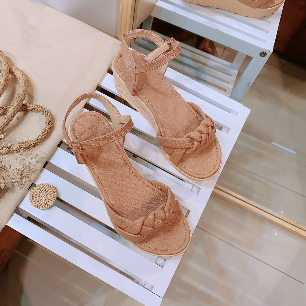 Sandal đế xuồng quai thắt bính  gót 5-6p SD-0269