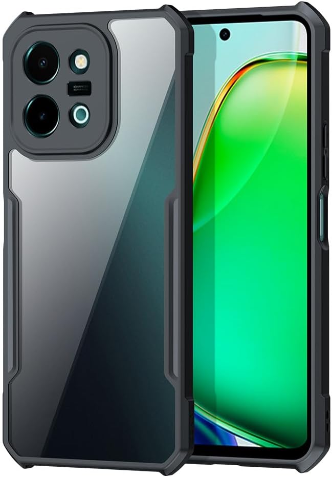 For Vivo Y28 4G Transparent Back Case Luxury Xundu Shock-Proof Bumper Protective Phone Cover.