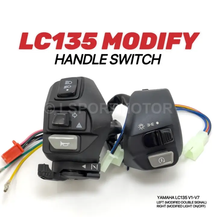 YAMAHA LC135 V1-V7 MODIFIED HANDLE SWITCH (DOUBLE SIGNAL/LIGHT ON-OFF) MODIFY LC135 V1 V2 V3 V4 V5 V6 V7