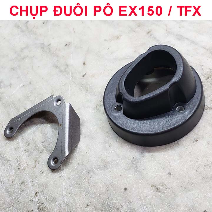 Chụp đuôi pô đen mờ cho tfx , exciter 150, winner v1