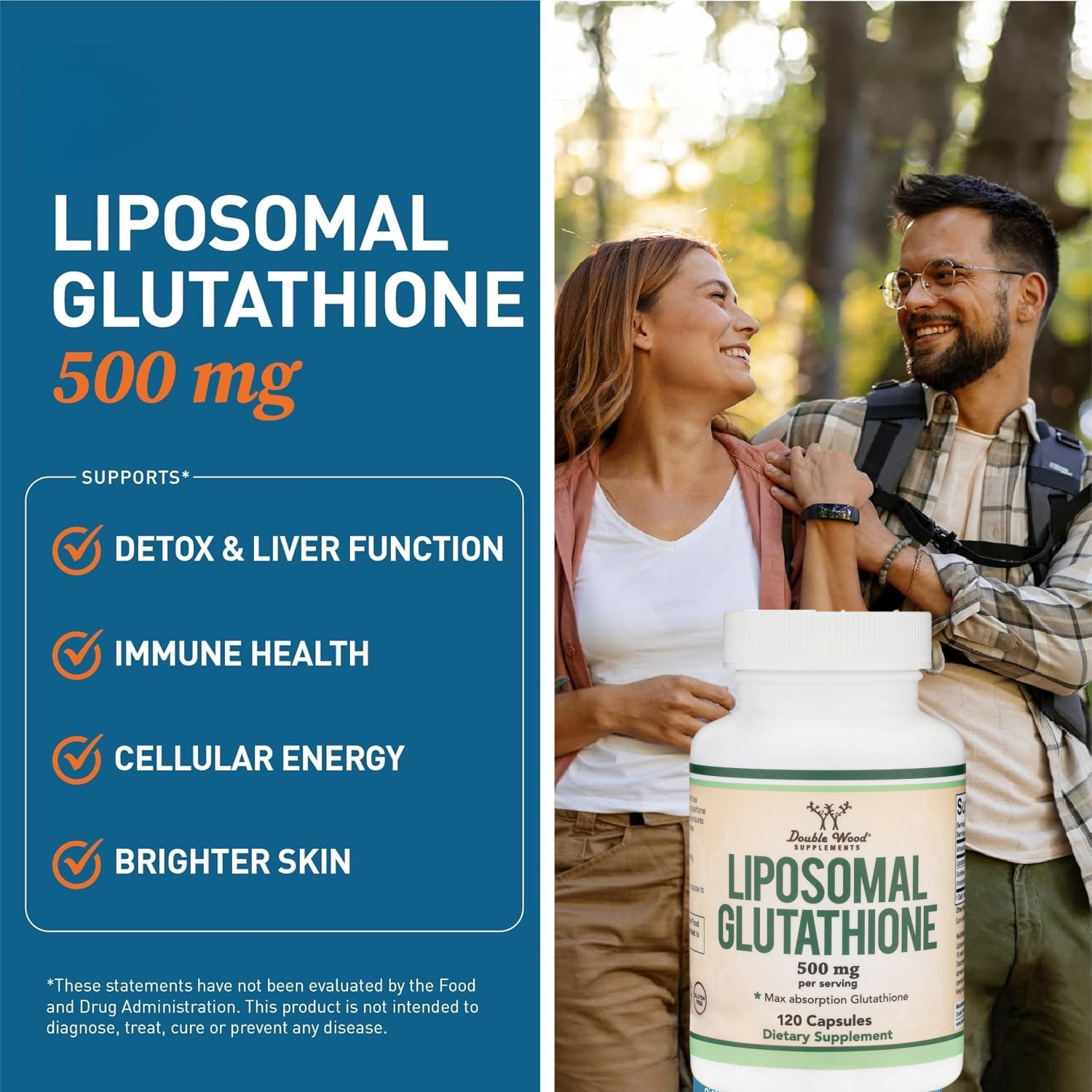 DoubleWood Liposomal Glutathione enhances skin elasticity and provides  significant support for liver health and detoxification processes  Antioxidant Supplement 120 Capsules Per Bottle - Lazada | Lazada PH