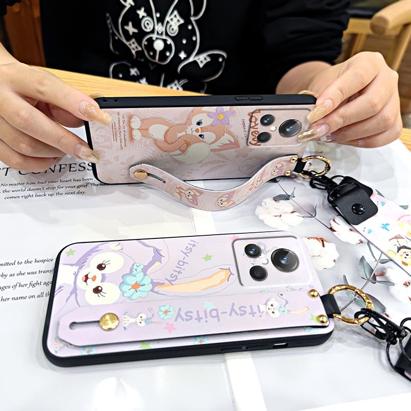 Soft case Phone Holder Phone Case For OPPO Realme GT2 5G Explorer Master Durable Cartoon Wristband Shockproof Kickstand. 