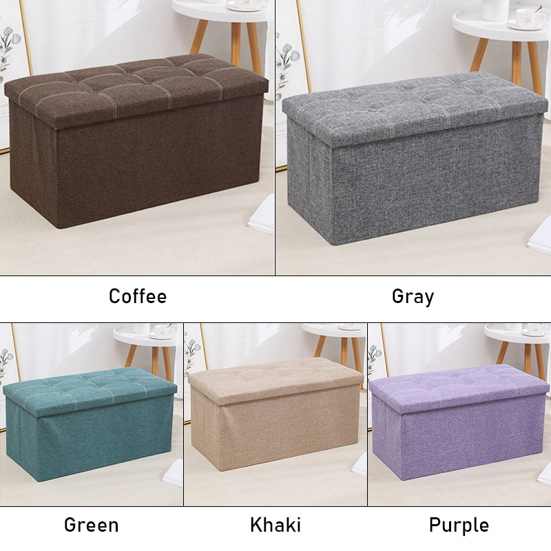 Fabric storage stool storage stool multifunctional can sit and change shoes stool small sofa stool folding storage box home