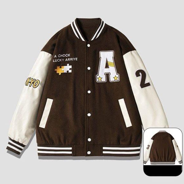 Áo khoác varsity jacket A28 bomber bóng chày basic nam nữ form rộng