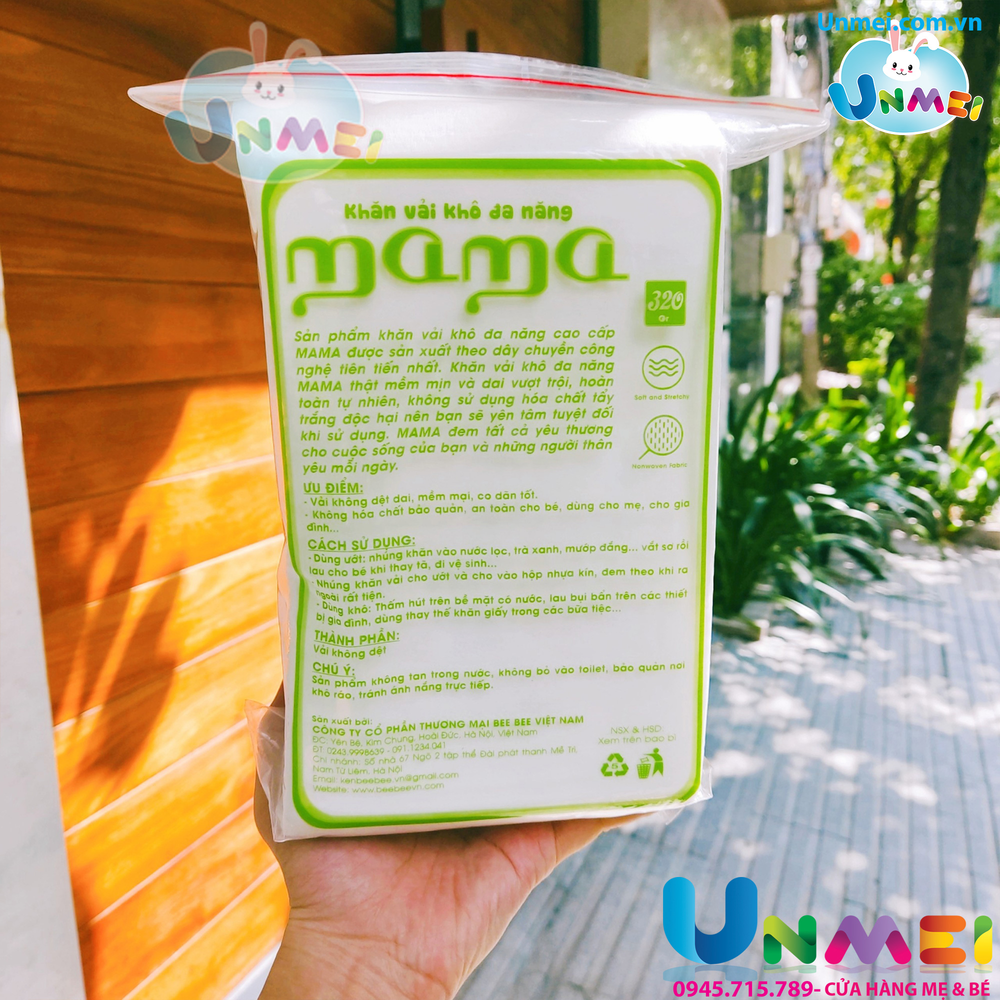 [Hoàn Tiền 10%] [Freeship 20K] Khăn Vải Khô đa năng Mama 320gr
