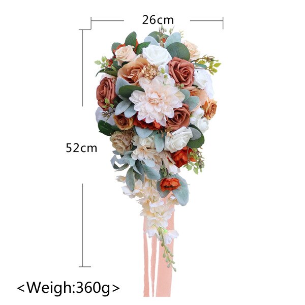 Holding Flowers Eternal Natural Rose Boho Wedding Bouquet with