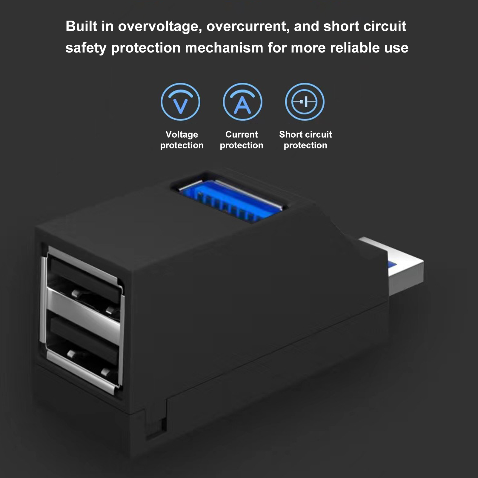 High Speed Usb 3.0 Hub Portable Usb 3.0 Hub High-speed Data Transfer Wireless Expander Plug Play Ideal Laptop Accessory
