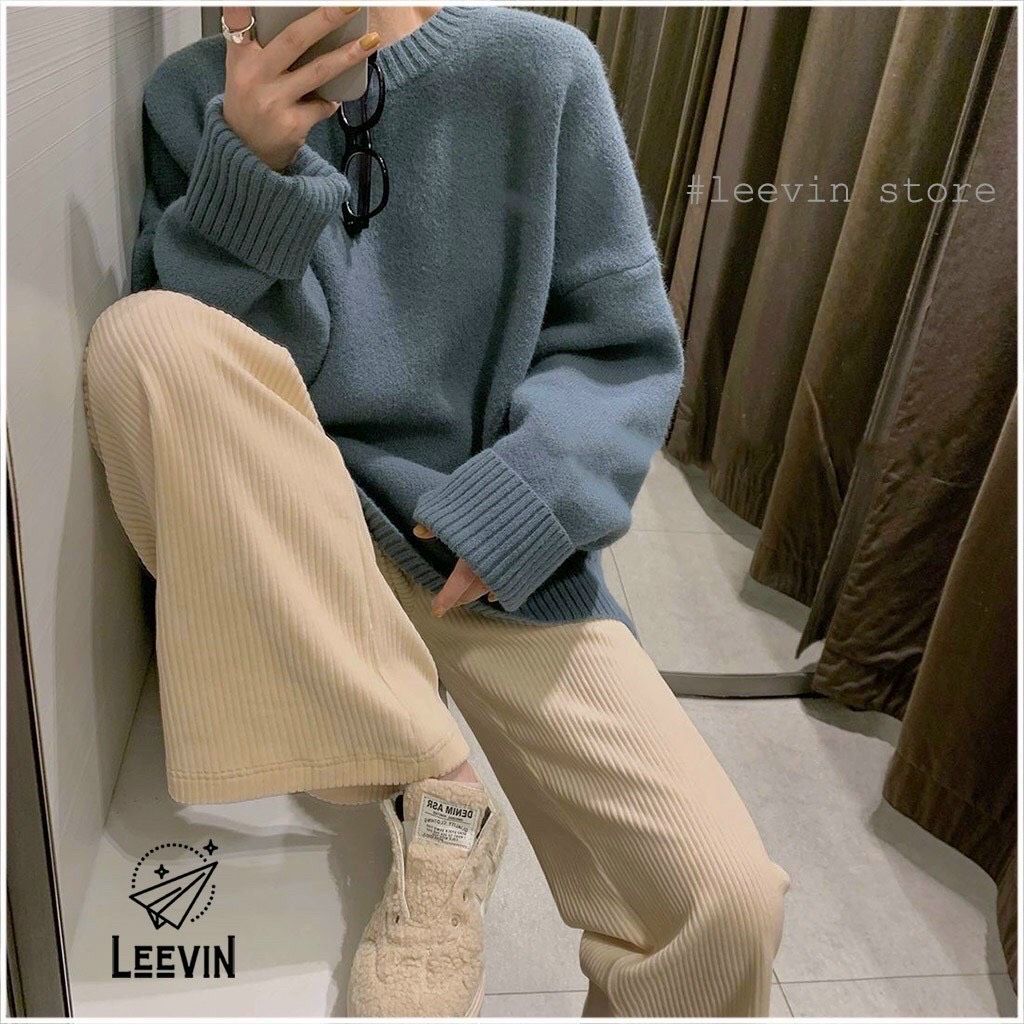 Quần ống rộng suông, quần ống suông lưng cao tôn dáng, quần nhung tăm lưng cao thời trang_ NẮNG 79 STORE