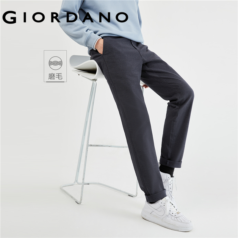 GIORDANO Nam Quần cạp vừa Quần cơ bản thông thường Nhiều túi Màu trơn đơn giản thời trang công sở Quần thường ngày 01113074