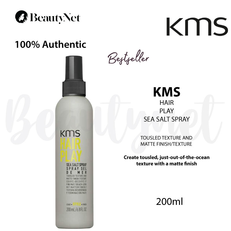 KMS California Hair Play Sea Salt Spray 200ml - Matte Finish • Enhance  Fullness & Waves • Made with Genuine Dead Sea Salt | Lazada Singapore