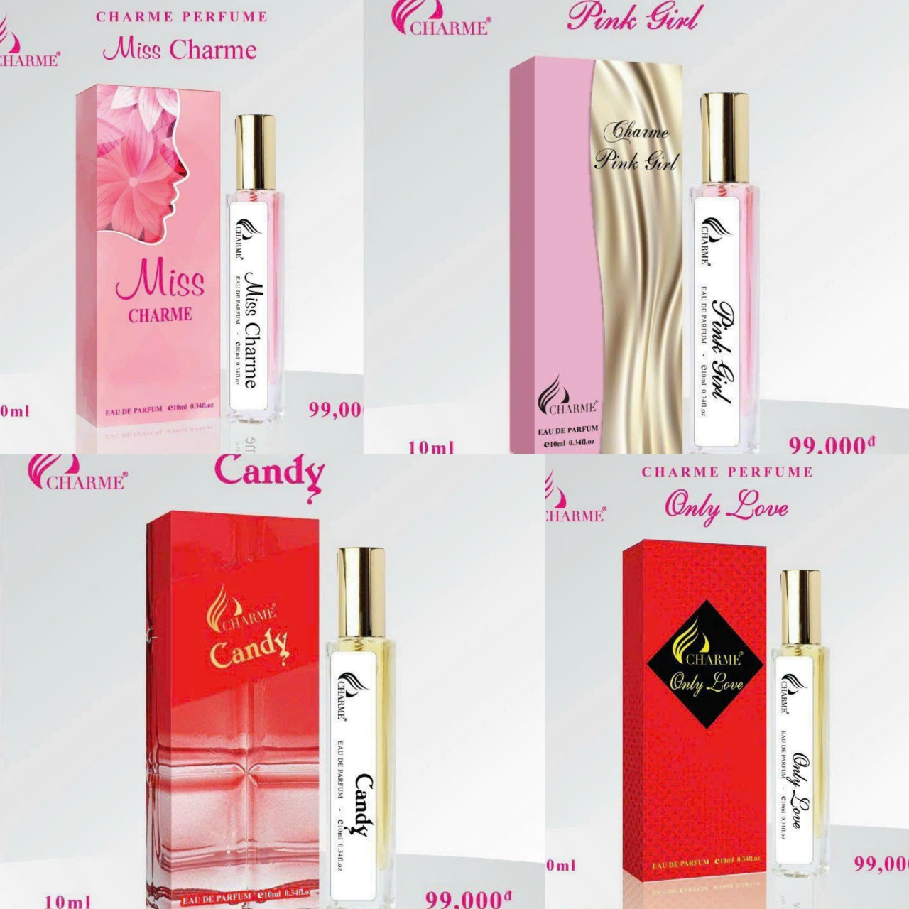 Nước hoa nữ chamme miss - only - pink girl - candy 10ml mùi sang trọng , nữ tính , quý phái
