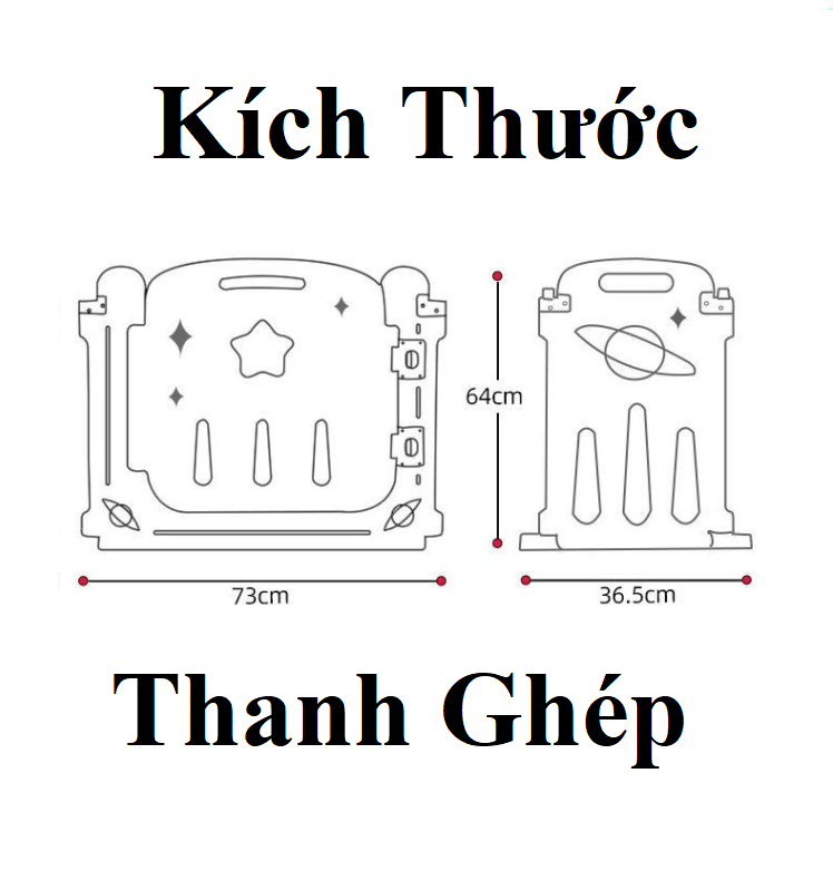 Quây cũi gấp gọn nhựa HDPE nhiều size