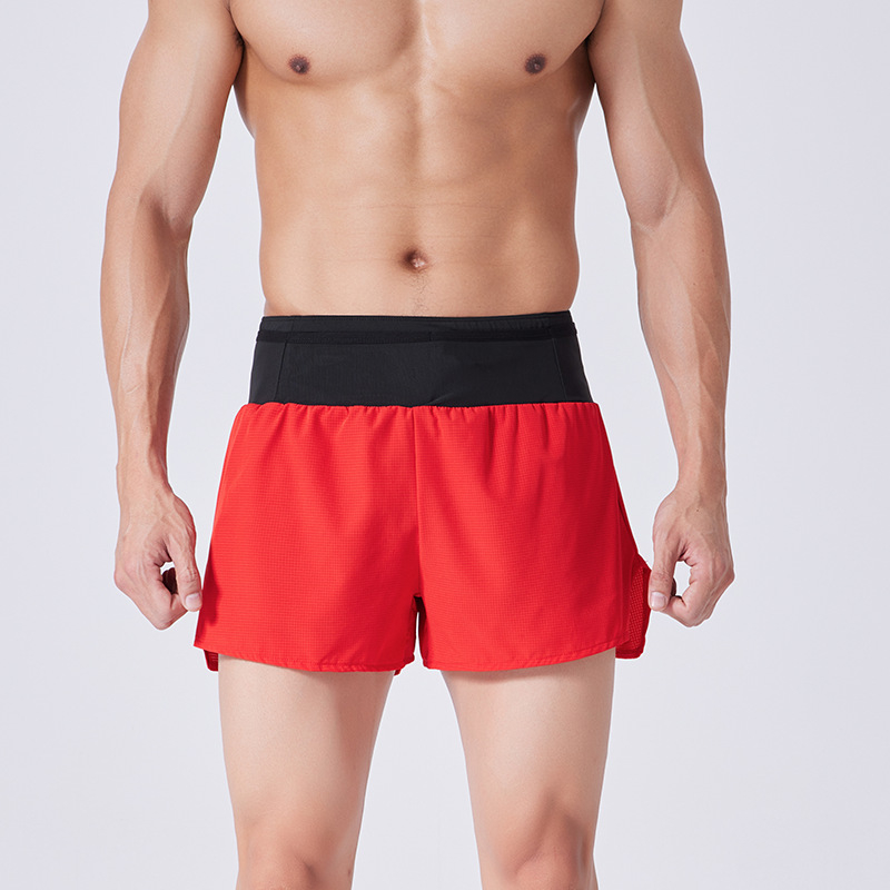 Quần short chạy bộ liền đai 2 lớp OnStep Running