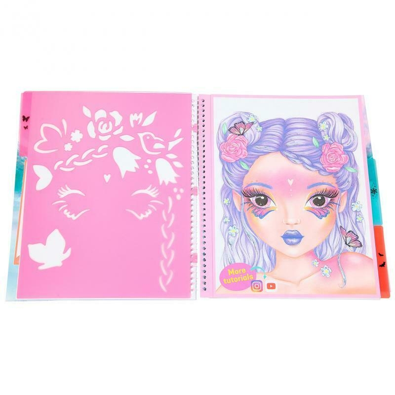 Vở thiết kế Create Your Fantasy Face Colouring Book Topmodel