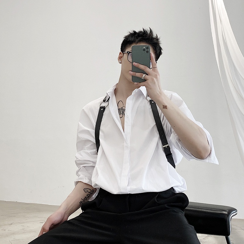loose white shirt men