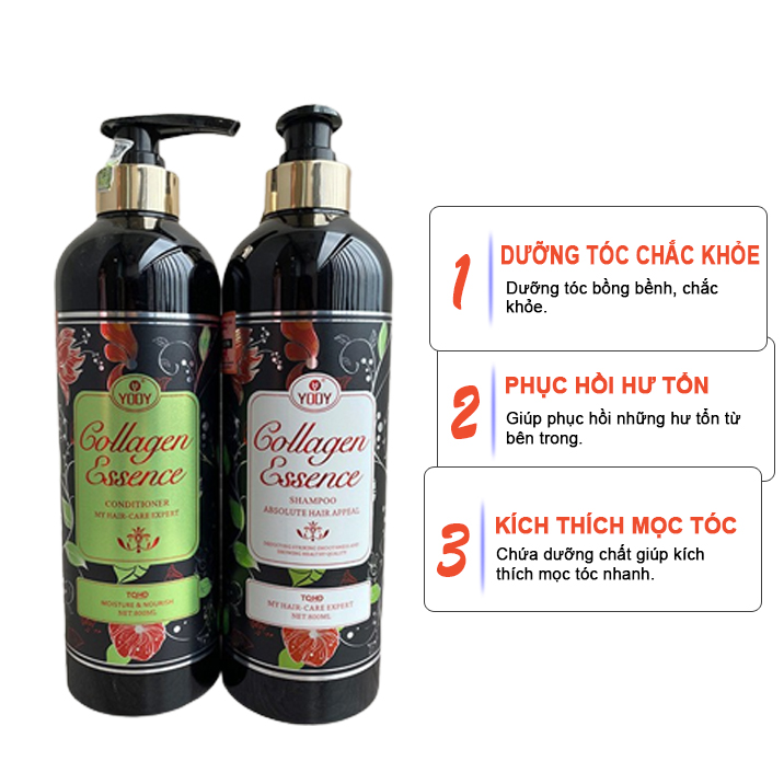 [CHÍNH HÃNG] Dầu Gội xả cặp Yody Essence Colagen