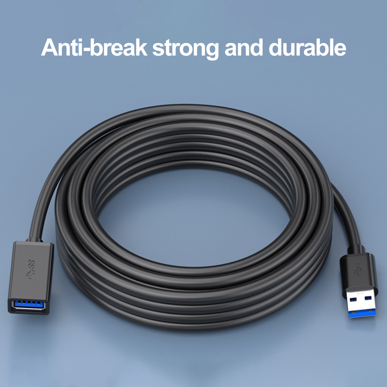 1m/2m USB Extension Cable Long High Speed USB 3.0 Male to Female Flash Drive Keyboard Mouse Extender Cord Computer Accessories