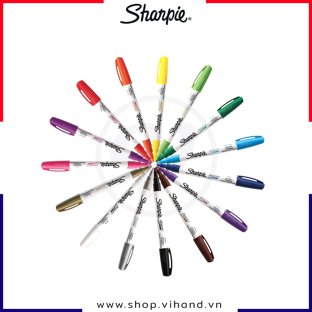 [HCM]Bút sơn dầu vẽ đa chất liệu Sharpie Oil Based - Fine Point 1.0mm