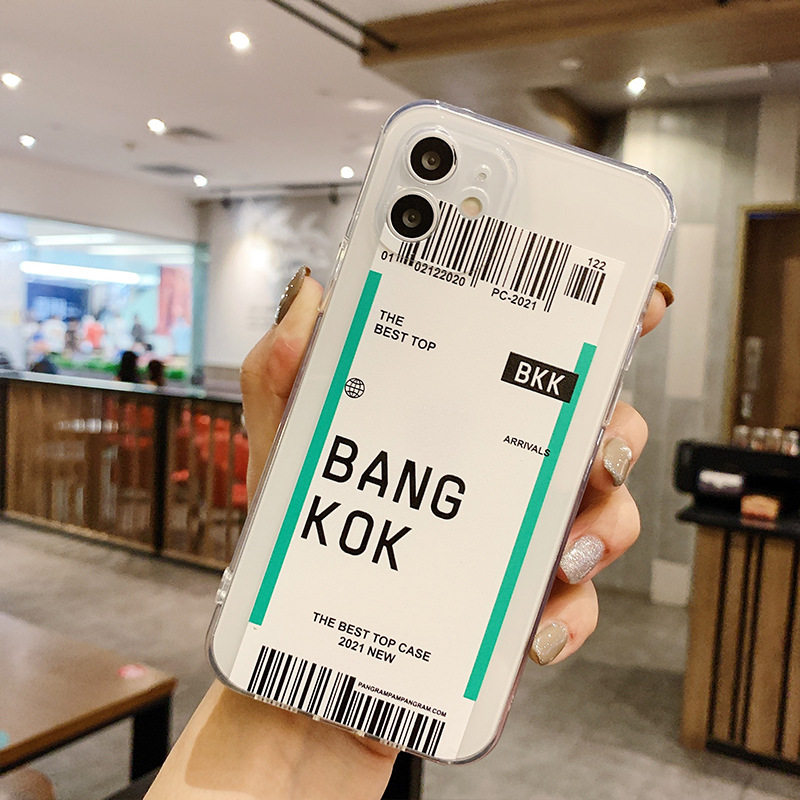 Ốp lưng dẻo iPhone Ticket To BANGKOK