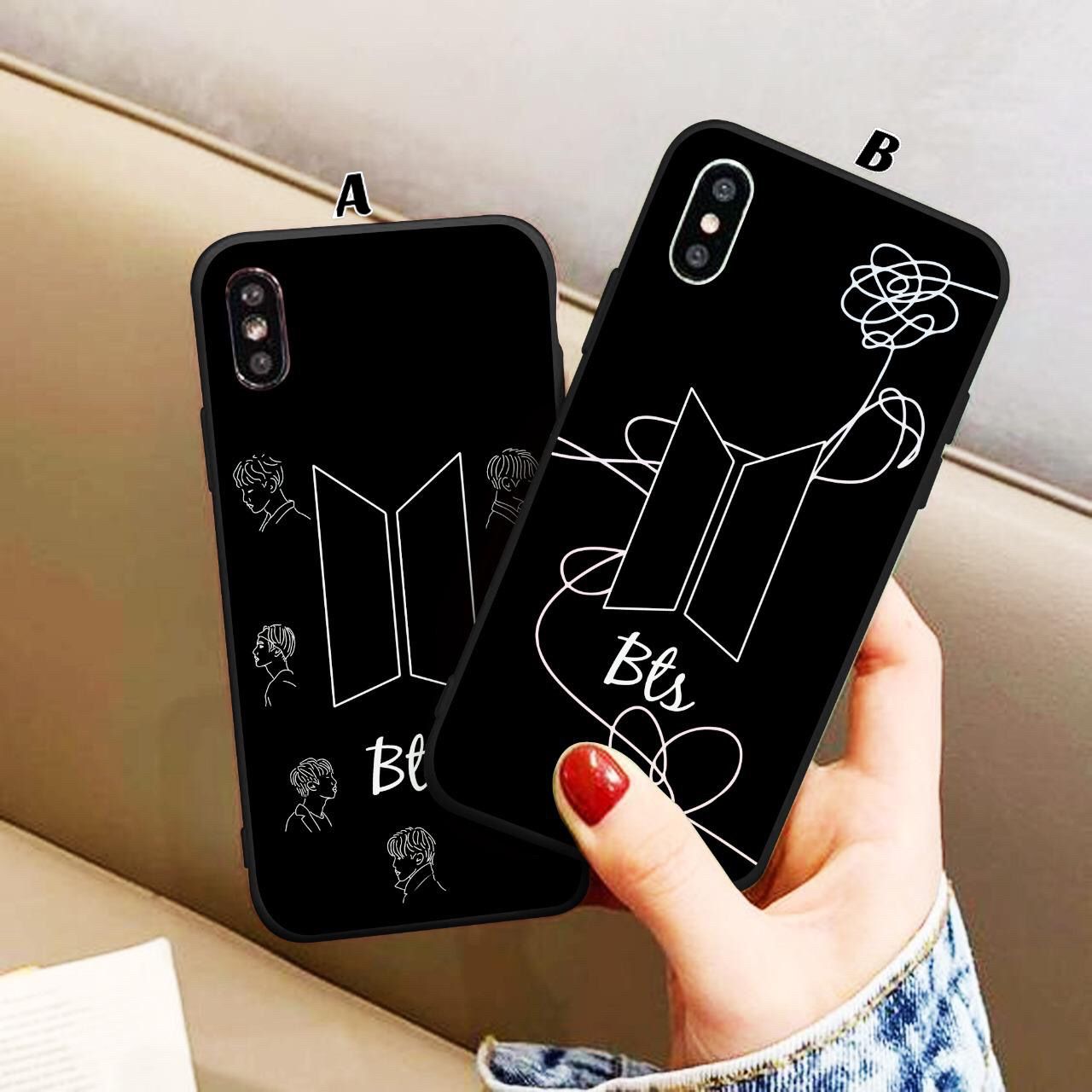 SB5) Softcase Black Logo BTS Army Bangtan Oppo Neo A37 A1K A11K