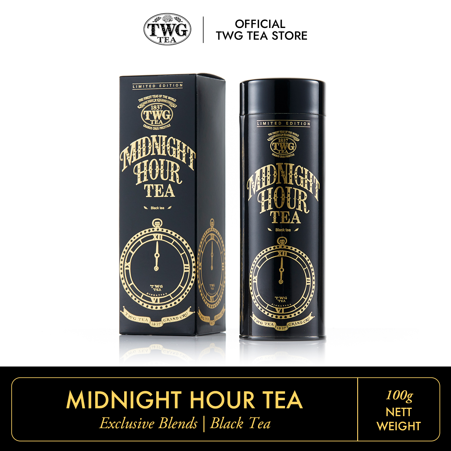 TWG Tea | Midnight Hour Tea, Loose Leaf Decaf Black Tea in Haute