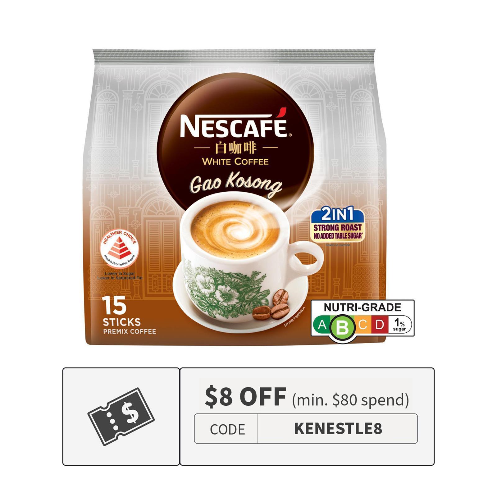 Nescafe White Coffee Gao Kosong 15S Lazada Singapore