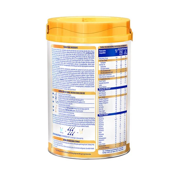 Sữa bột Optimum Gold 4 - lon 850g (cho trẻ từ 2- 6 tuổi) Chính hãng