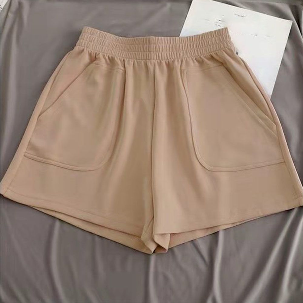 Serene nữ kẹo màu cao eo đàn hồi bãi biển phụ nữ quần short thể thao ngắn của phụ nữ quần áo ngắn quần