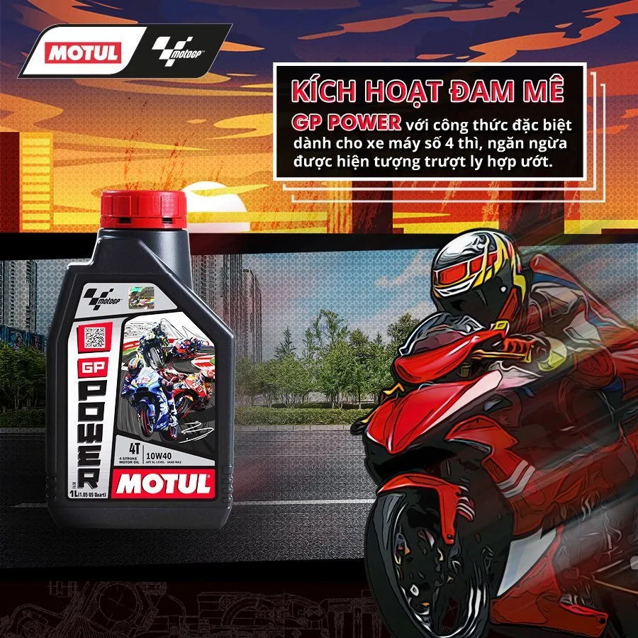 Nhớt xe số Motul GP 10W40 0.8L 1L