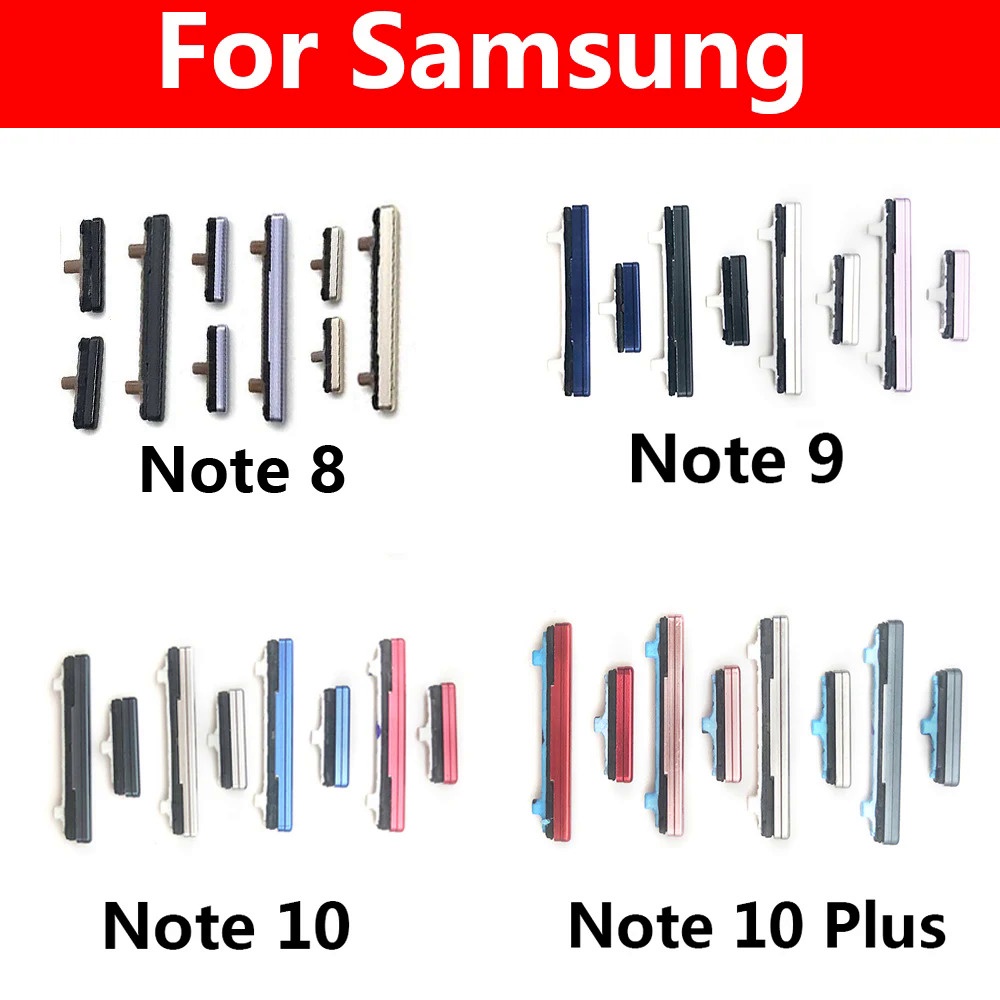 New For Samsung Galaxy Note 8 9 10 Plus Power Button + Volume Side Button Key Keys Buttons. 