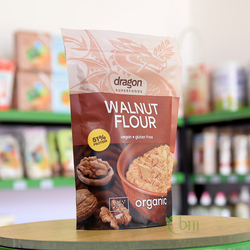 Bột óc chó hữu cơ (50% Protein) Dragon Superfoods 200g