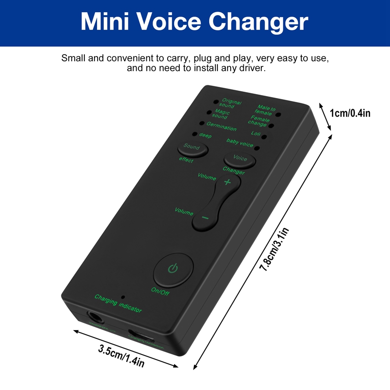 Voice Changer 7 Different Sound Changes Device for Computer Laptop