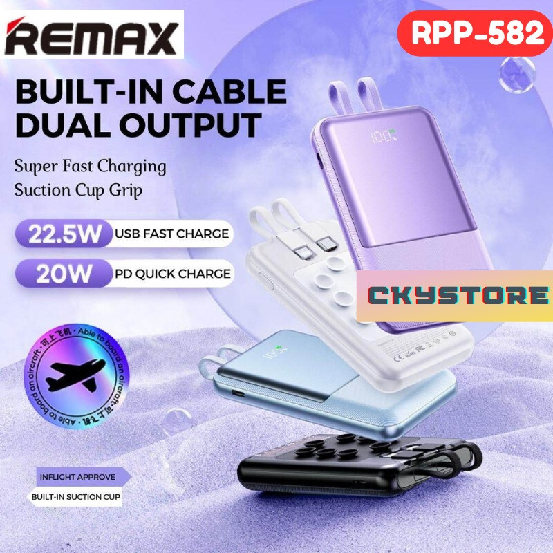 K Remax Rpp W W Pd Potent Pro Series Suction Cup Power Bank Powerbank With Build In