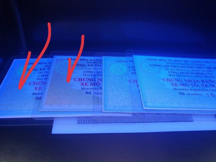 MÁY SOI UV PHÂN BIỆT THẬT/GIẢ GIẤY TỜ XE- VÉ SỐ- VNĐ