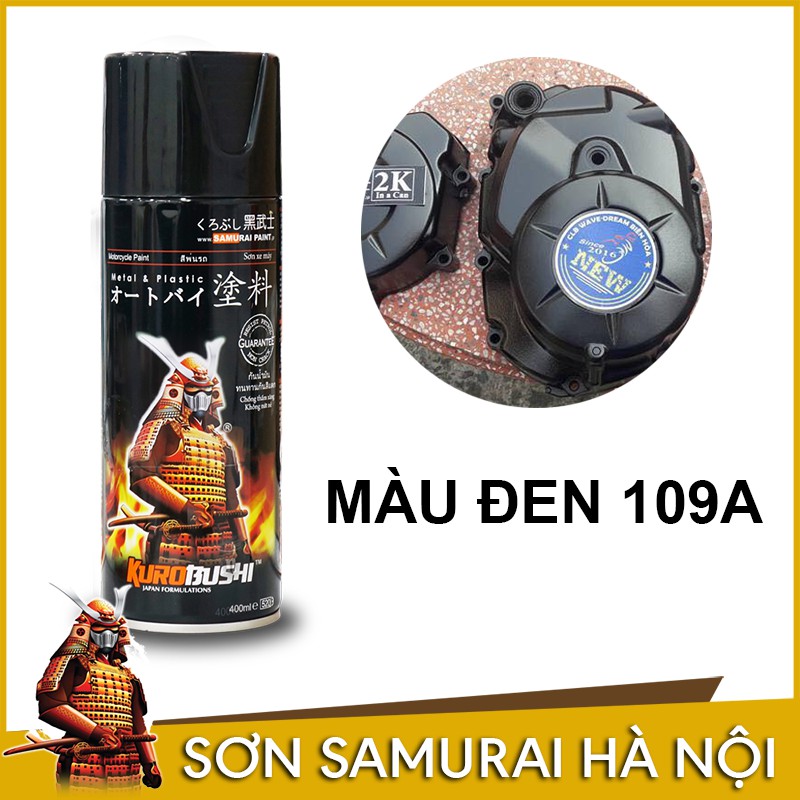 [HCM] 109A - SƠN SAMURAI 109A SƠN XỊT MÀU ĐEN NHÁM [CHĂM SÓC XE HƠI XE MÁY]