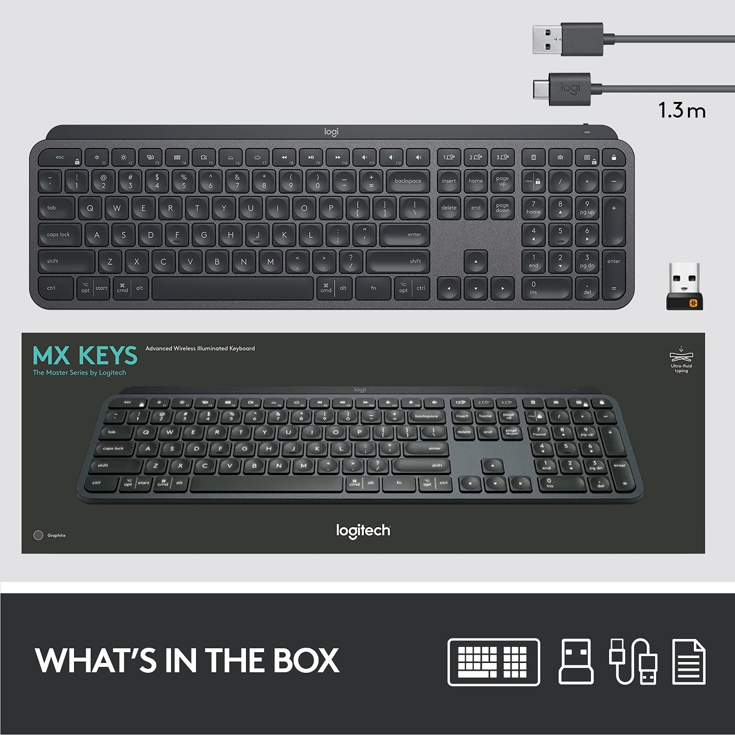 [HCM]Bàn phím Logitech MX Keys Full  - hàng chính hãng