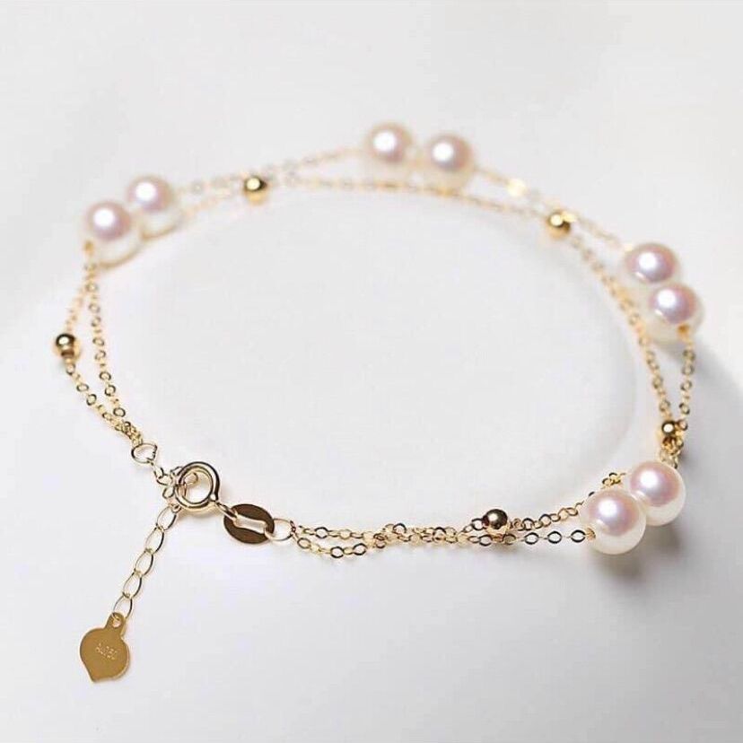 Real pearl bracelet freshwater 7Li delivery silver si Gold-committed real Pearl Silver Standard