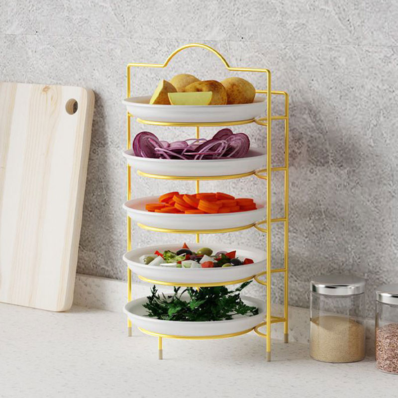 shelf Table shelf Household storage rack Kitchen side dish console mode Portable shelf Wall rack Multi-layer dish preparation rack